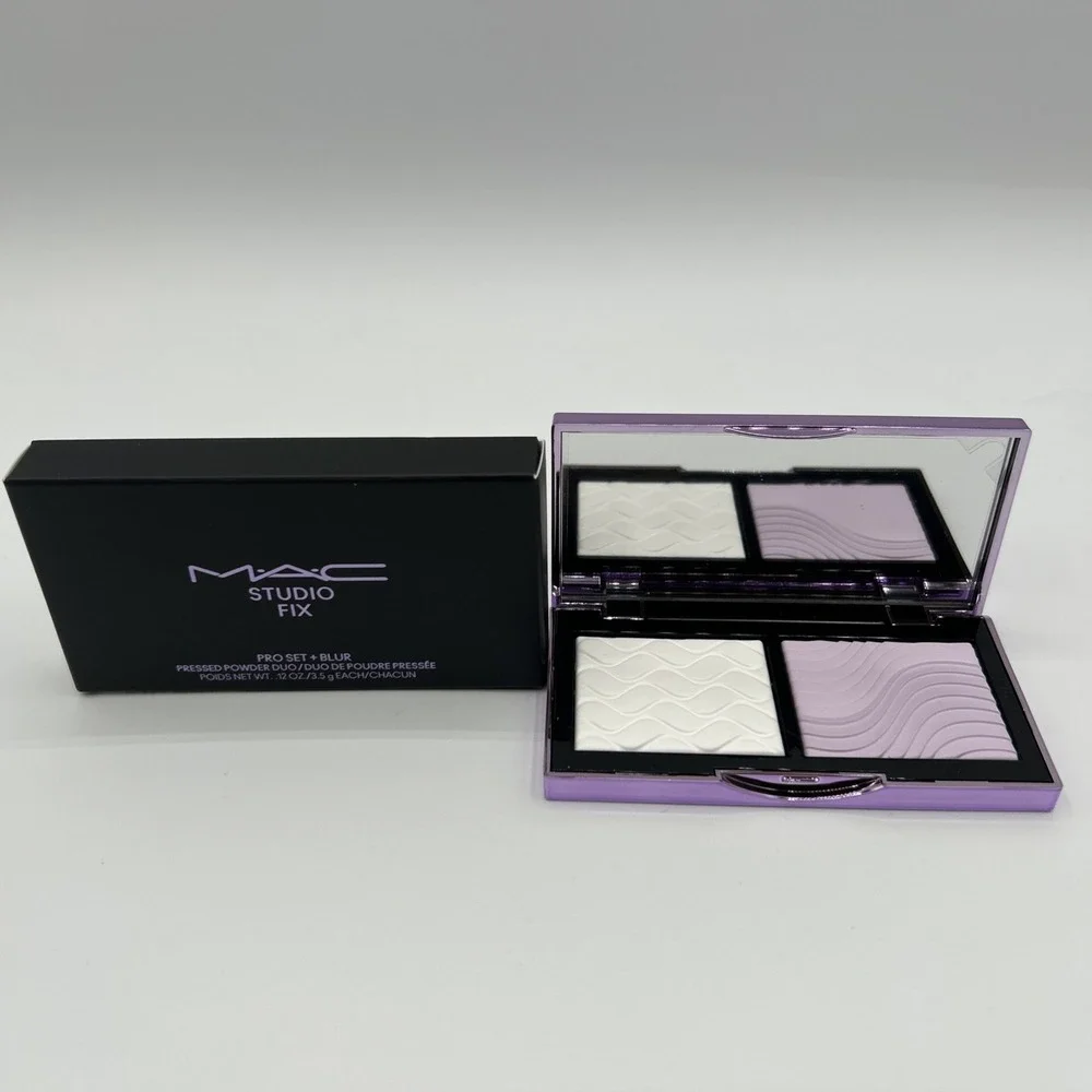 Mac Studio Fix Pro Set + Blur Pressed Powder Duo .12oz/3.5g Each NEW